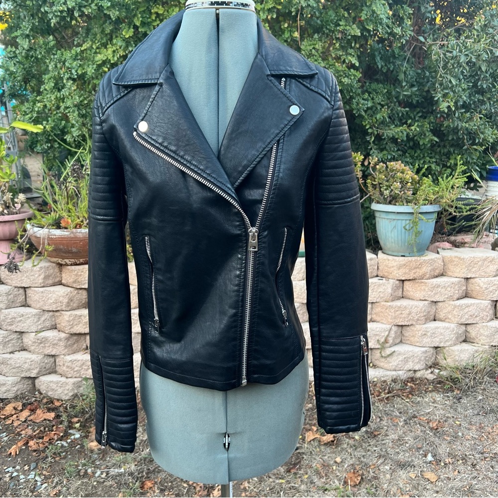 Faux Leather Topshop Jacket Size 2